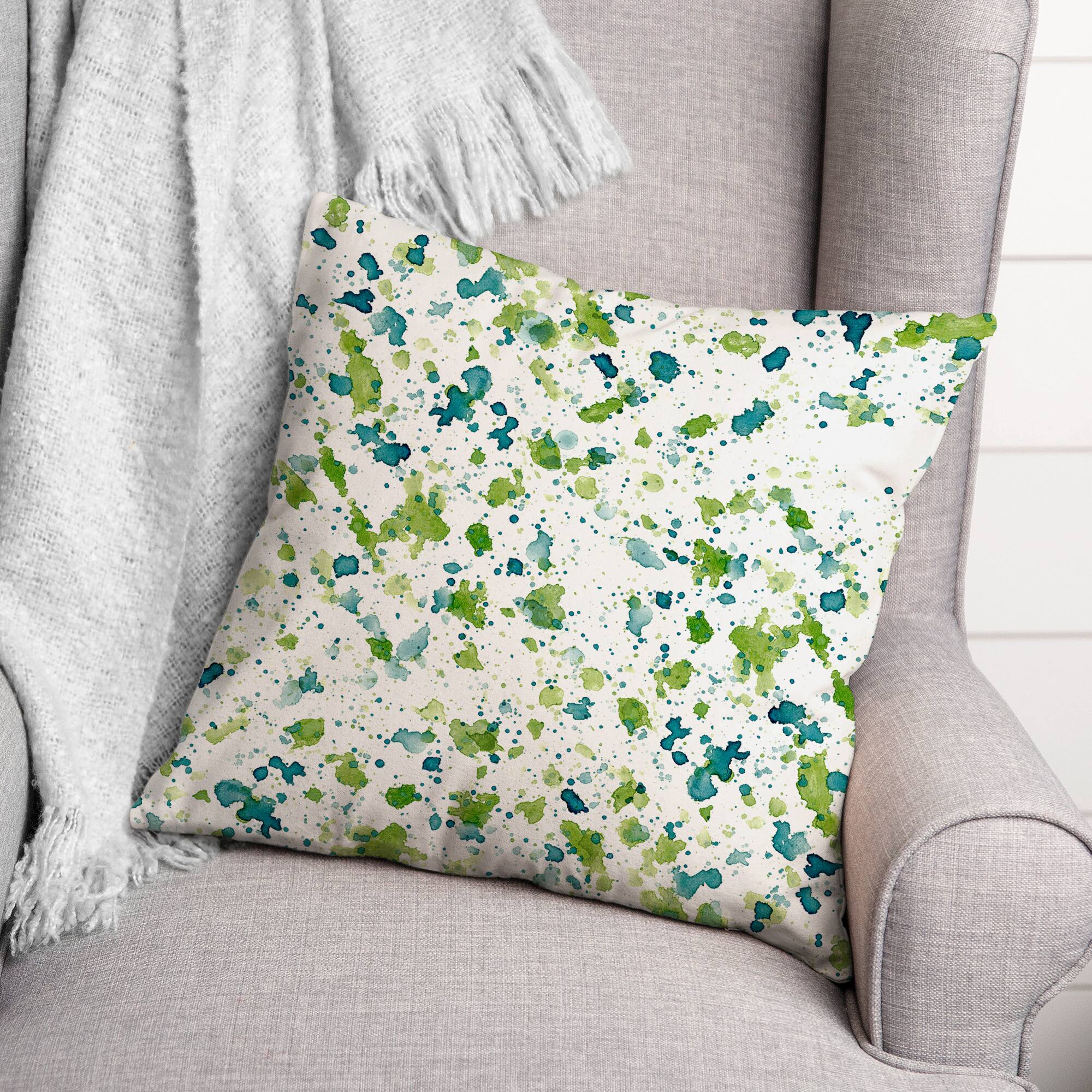 Green Speckles Indoor/Outdoor Pillow
